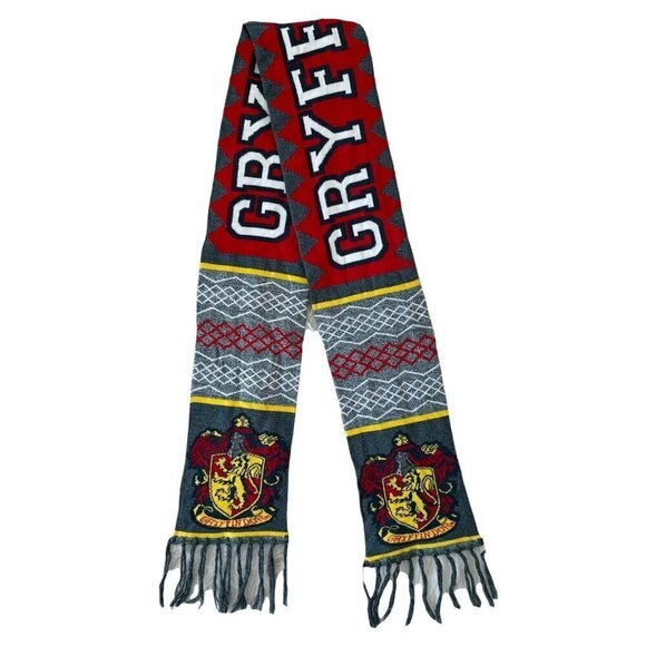 Harry Potter House of Gryffindor Scarf Blue Red Yellow Spellout Cosplay Costume - Picture 1 of 5
